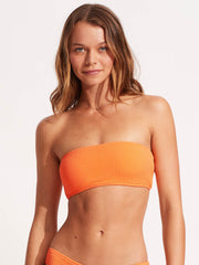 Seafolly Sea Dive Tube Top in Tango, view 1, click to see full size