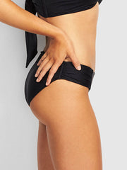 Seafolly Ruched Side Retro Black, view 3, click to see full size