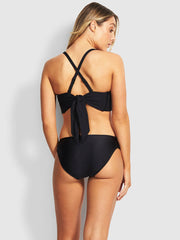 Seafolly DD Twist Front Bra Black, view 2, click to see full size