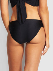 Seafolly Ruched Side Retro Black, view 2, click to see full size