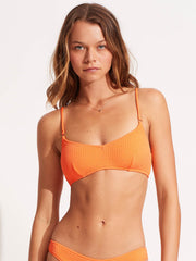 Seafolly Sea Dive Bralette in Tango, view 1, click to see full size