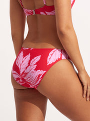 Seafolly Fleur De Bloom Hipster In Chilli Red, view 2, click to see full size
