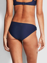 Seafolly Summer Sea Ring Side Hipster Indigo, view 2, click to see full size