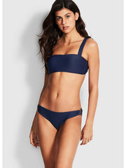 Seafolly Summer Sea Ring Side Hipster Indigo, view 4, click to see full size