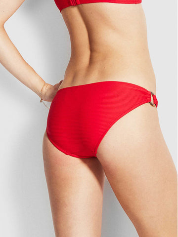 Seafolly Summer Sea Ring Side Hipster Chilli