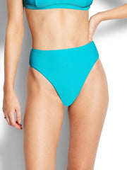 Seafolly Essentials High Waisted Bottom In Scuba Blue, view 1, click to see full size