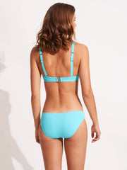 Seafolly Seafolly Collective Gathered Strap Bralette in Aquamarine, view 2, click to see full size