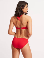 Seafolly SF Collective Halter Bandeau in Chilli Red, view 2, click to see full size