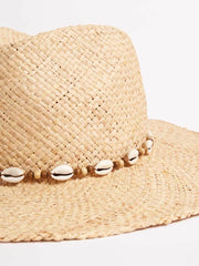 Seafolly Raffia Cowgirl Hat in Natural, view 3, click to see full size