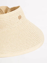 Seafolly Sahara Roll Up Visor in Natural, view 3, click to see full size