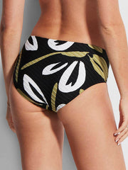 Seafolly Laguna Wide Side Retro in Black, view 2, click to see full size
