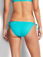 Seafolly Active Hipster Tie Side In Scuba Blue, view 2, click to see full size