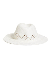 Seafolly Sails Panama Hat in White, view 2, click to see full size