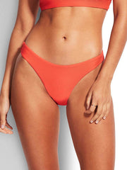 Seafolly Essentials High Cut Bottom In Sugar Coral, view 1, click to see full size