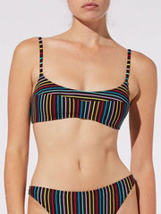 Solid & Striped The Elsa Top In Rainbow Pinstripe, view 1, click to see full size