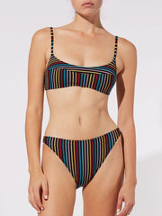 Solid & Striped The Elsa Bottom In Rainbow Pinstripe, view 3, click to see full size