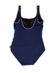 TYR Solid Stripe Panel Tank In Navy/Antibes, view 2, click to see full size