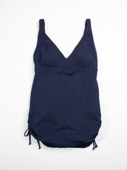 TYR One Piece Solid V-Neck Sheath In Navy, view 3, click to see full size