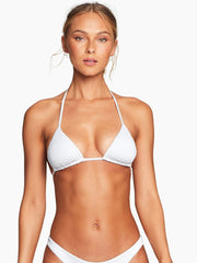 Vitamin A Gia Triangle Top in White Ecotex, view 1, click to see full size