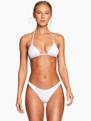 Vitamin A Gia Triangle Top in White Ecotex, view 3, click to see full size