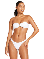 Vitamin A Astrid Bandeau In White EcoRib BT, view 4, click to see full size