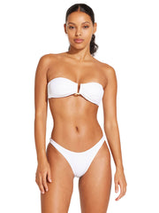 Vitamin A Astrid Bandeau In White EcoRib BT, view 3, click to see full size