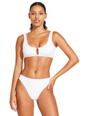 Vitamin A Astrid Bralette In White EcoRib BT, view 3, click to see full size