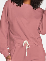 Vitamin A Cora Fleece Top in EcoSoft Sunkissed, view 3, click to see full size