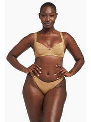 Vitamin A Demi Top In Golden Glow Metallic, view 3, click to see full size