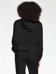 Vitamin A Emery Fleece Hoodie in EcoSoft Black, view 2, click to see full size