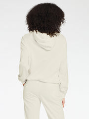 Vitamin A Emery Fleece Hoodie in EcoSoft Ecru, view 2, click to see full size