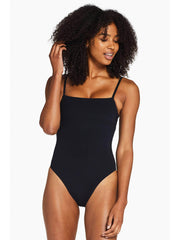 Vitamin A Jenna Bodysuit in Black Biosculpt, view 1, click to see full size