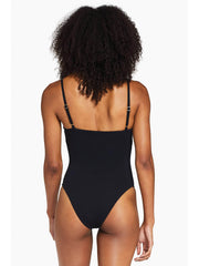 Vitamin A Jenna Bodysuit in Black Biosculpt, view 2, click to see full size