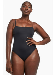 Vitamin A Jenna Bodysuit in Eco Black, view 1, click to see full size