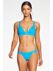 Vitamin A Neutra Bralette In Cyan Ecolux, view 3, click to see full size