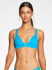 Vitamin A Neutra Bralette In Cyan Ecolux, view 1, click to see full size