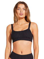 Vitamin A New Sienna Bralette In Black SuperRib, view 1, click to see full size
