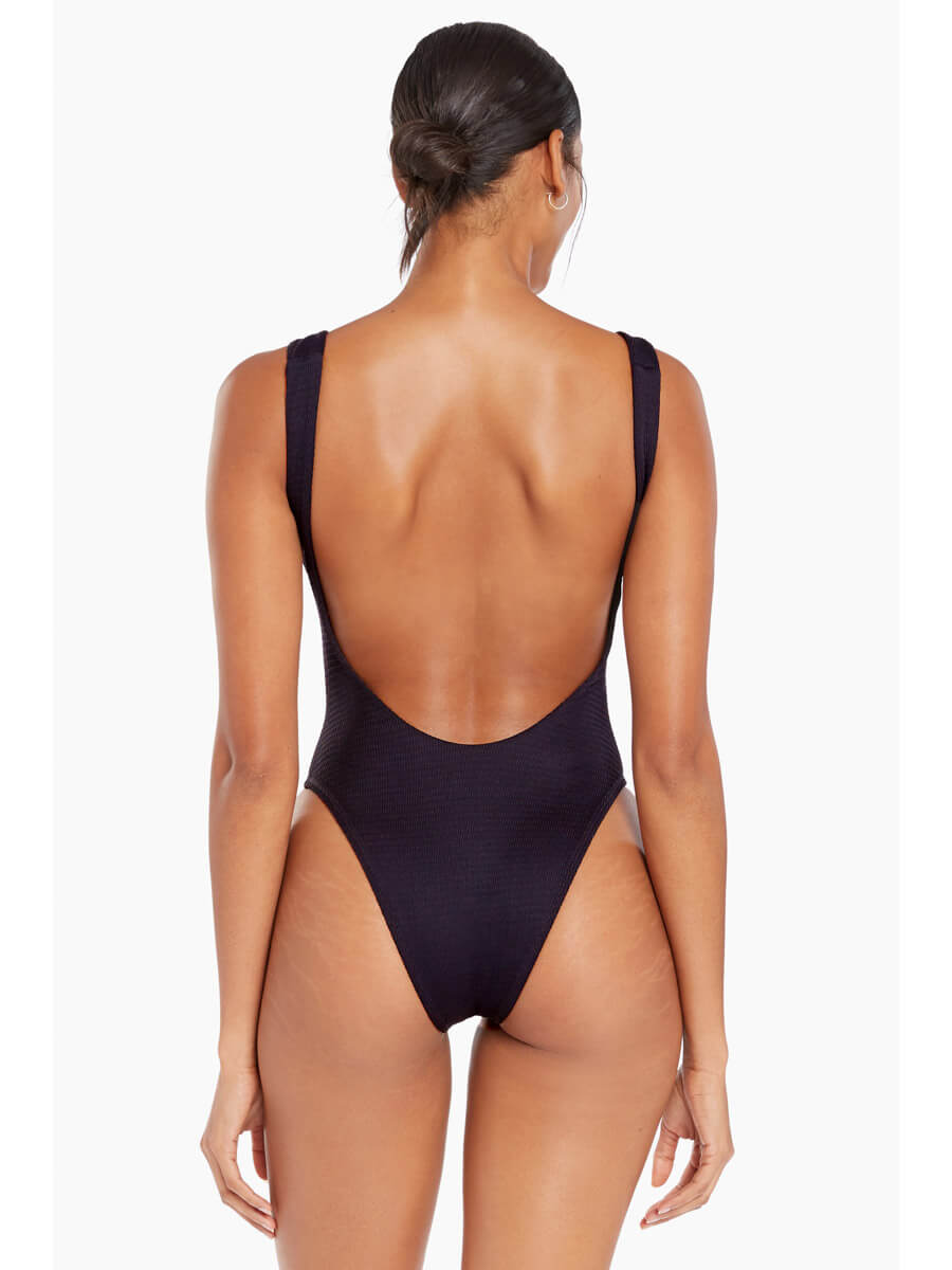 Vitamin A Reese One Piece in Black Ecotex