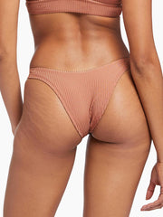 Vitamin A Cali High Leg in Pink Sands Shimmer Rib, view 2, click to see full size