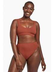 Vitamin A Sienna High Waist In Copper EcoRib, view 3, click to see full size