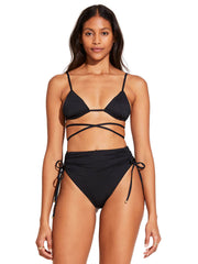 Vitamin A Sol Top in Eco Black, view 3, click to see full size