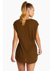 Vitamin A Swami Shirt in Tea Leaf, view 2, click to see full size