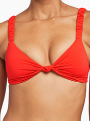 Vitamin A Zuri Bralette in Poppy EcoLux, view 3, click to see full size