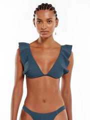 ViX Firenze Liz Top in Blue Grey, view 1, click to see full size