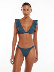 ViX Firenze Liz Top in Blue Grey, view 4, click to see full size