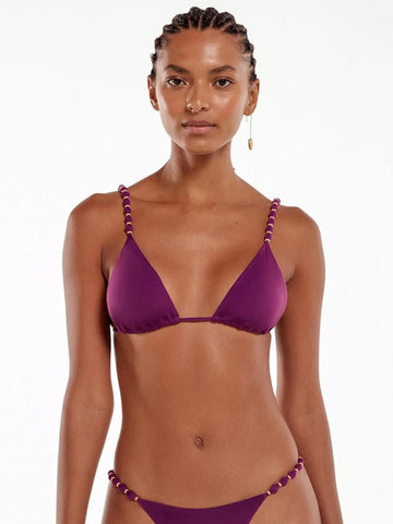 ViX Beads Parallel Triangle Top in Plum