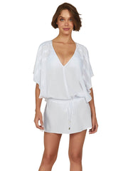 ViX Vintage Pleats Tunic in White, view 1, click to see full size