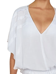 ViX Vintage Pleats Tunic in White, view 3, click to see full size