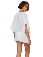 ViX Vintage Pleats Tunic in White, view 2, click to see full size