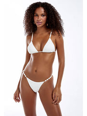 ViX Firenze Beads Full Bottom in White, view 3, click to see full size